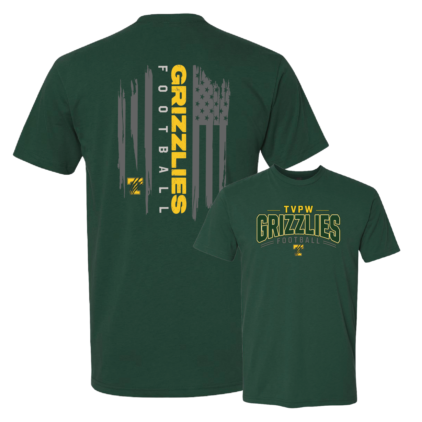 TVPW - 9U GRIZZLES FOOTBALL - (Flag) Men's Tee
