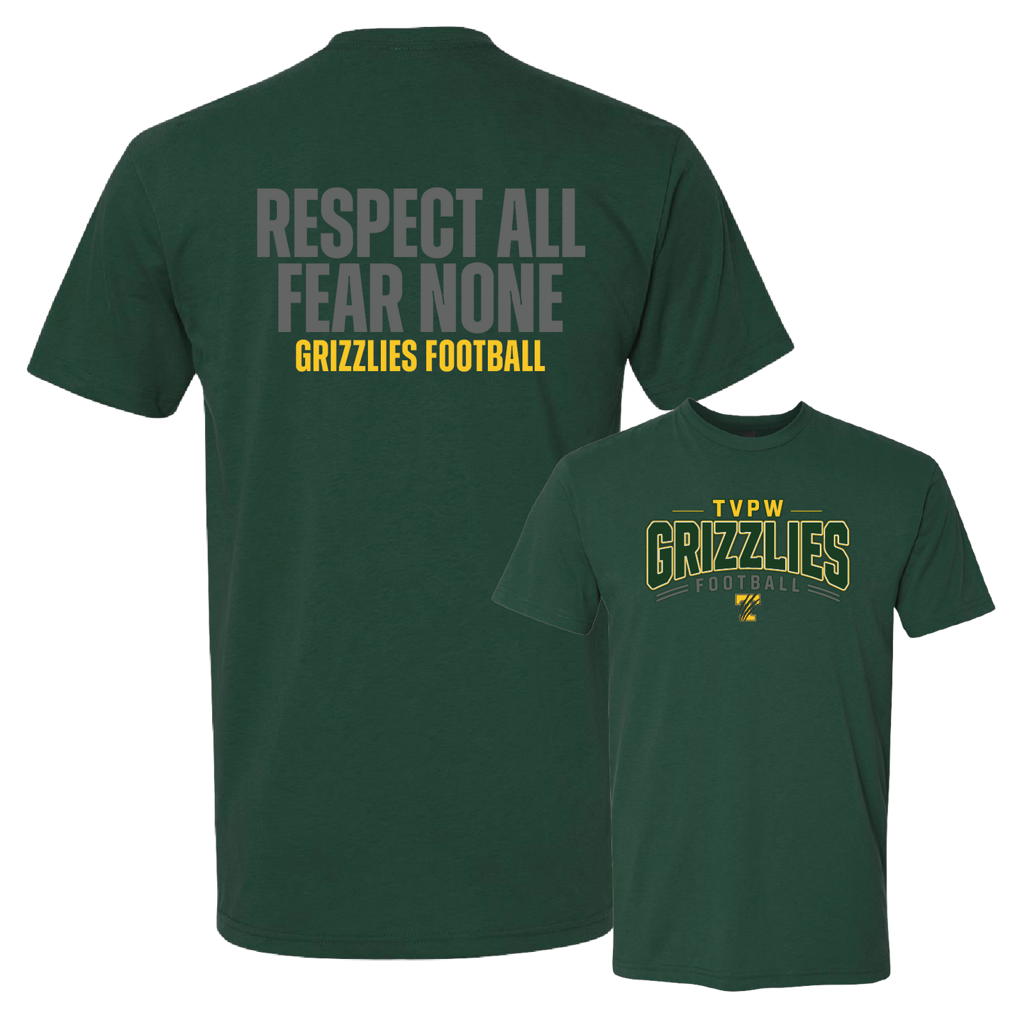TVPW - 9U GRIZZLES FOOTBALL - (Respect) Men's Tee