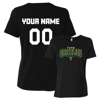 TVPW - 9U GRIZZLIES FOOTBALL - (Flag) Women's Short Sleeve Tee