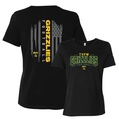 TVPW - 9U GRIZZLIES FOOTBALL - (Flag) Women's Short Sleeve Tee