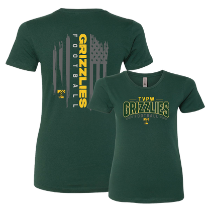 TVPW - 9U GRIZZLIES FOOTBALL - (Flag) Women's Short Sleeve Tee