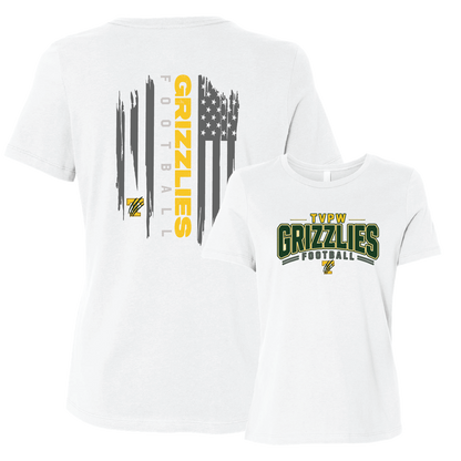 TVPW - 9U GRIZZLIES FOOTBALL - (Flag) Women's Short Sleeve Tee