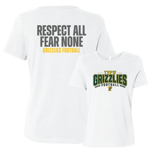 TVPW - 9U GRIZZLIES FOOTBALL - (Respect) Women's Short Sleeve Tee