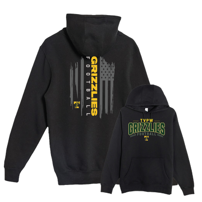 TVPW - 9U GRIZZLIES FOOTBALL - (Flag) Pullover Hoodie (Unisex)
