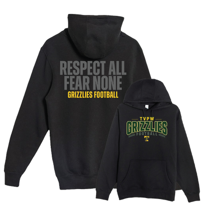 TVPW - 9U GRIZZLIES FOOTBALL - (Respect) Pullover Hoodie (Unisex)