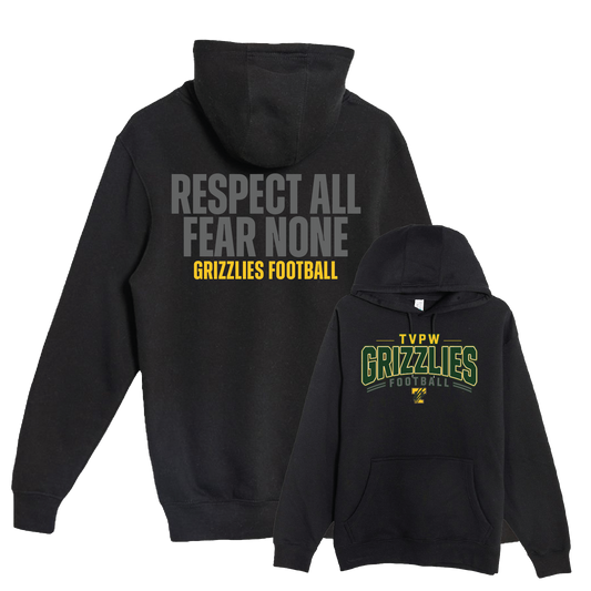 TVPW - 9U GRIZZLIES FOOTBALL - (Respect) Pullover Hoodie (Unisex)