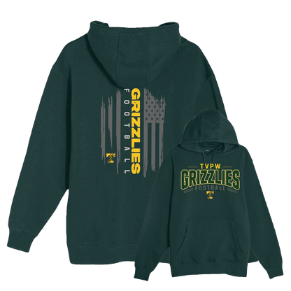 TVPW - 9U GRIZZLIES FOOTBALL - (Flag) Pullover Hoodie (Unisex)