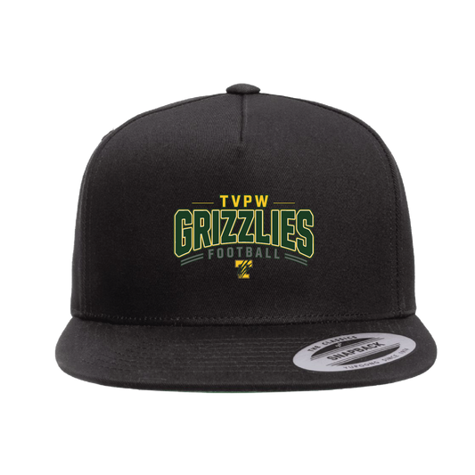TVPW - 9U GRIZZLIES FOOTBALL - (Flat Bill) Snapback Hat