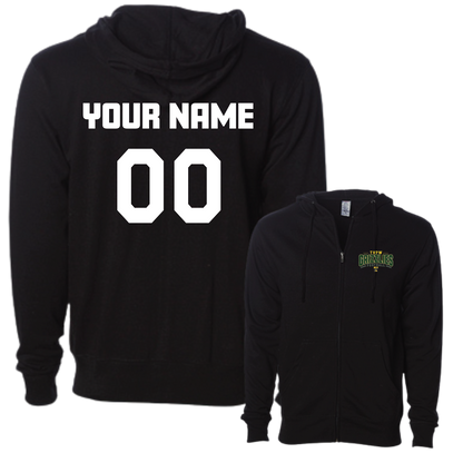 TVPW - 9U GRIZZLIES FOOTBALL - (Flag) Zip Up Hoodie (Adult Unisex)