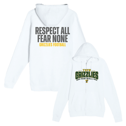 TVPW - 9U GRIZZLIES FOOTBALL - (Respect) Pullover Hoodie (Unisex)