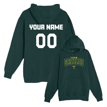 TVPW - 9U GRIZZLIES FOOTBALL - (Flag) Pullover Hoodie (Unisex)