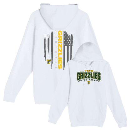 TVPW - 9U GRIZZLIES FOOTBALL - (Flag) Pullover Hoodie (Unisex)