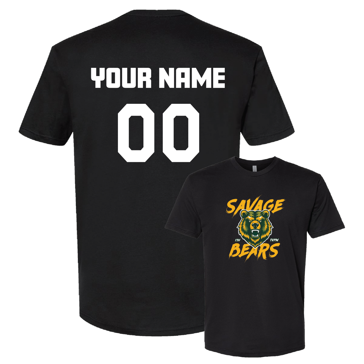 TVPW SAVAGE BEARS - Men's Tee (with Personalized Jersey Back)