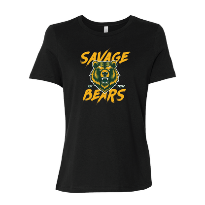 TVPW SAVAGE BEARS - Women's Short Sleeve Tee (with Personalized Jersey Back)