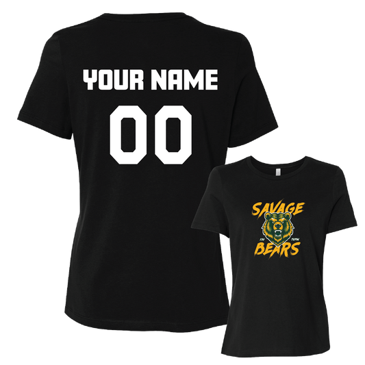 TVPW SAVAGE BEARS - Women's Short Sleeve Tee (with Personalized Jersey Back)