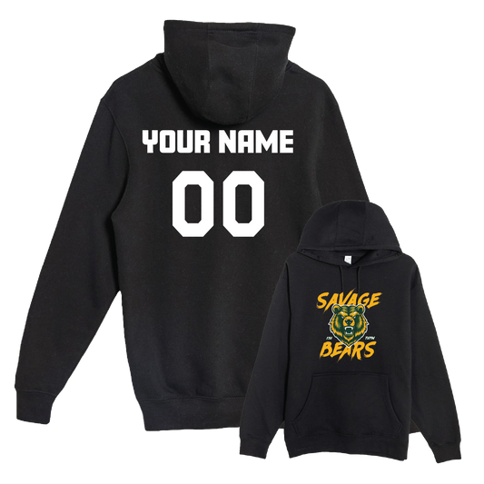 TVPW SAVAGE BEARS - Pullover Hoodie (with Personalized Jersey Back)