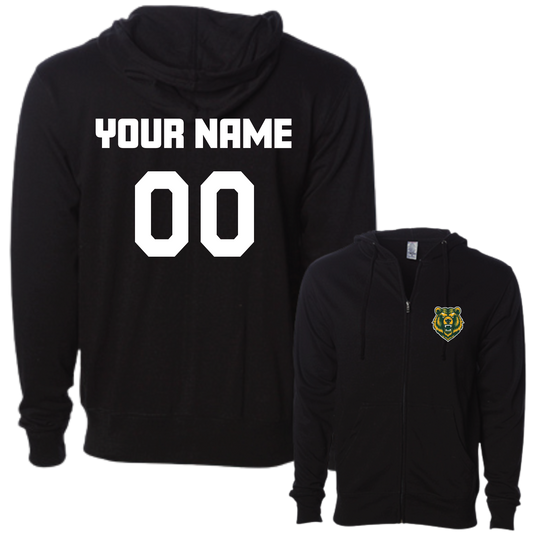 TVPW SAVAGE BEARS - Zip Up Hoodie (Adult Unisex) (with Personalized Jersey Back)