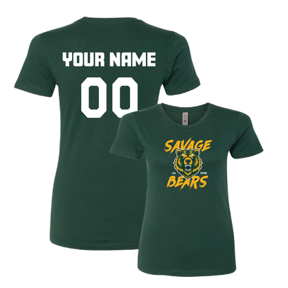 TVPW SAVAGE BEARS - Women's Short Sleeve Tee (with Personalized Jersey Back)
