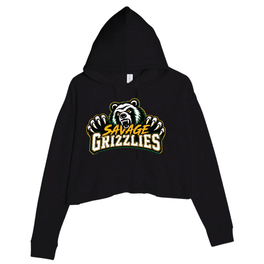 TVPW - 12U SAVAGE GRIZZLIES - Women's Crop Hoodie