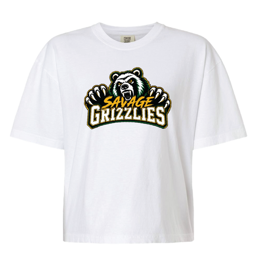 TVPW - 12U SAVAGE GRIZZLIES - Women's Heavyweight Boxy Tee