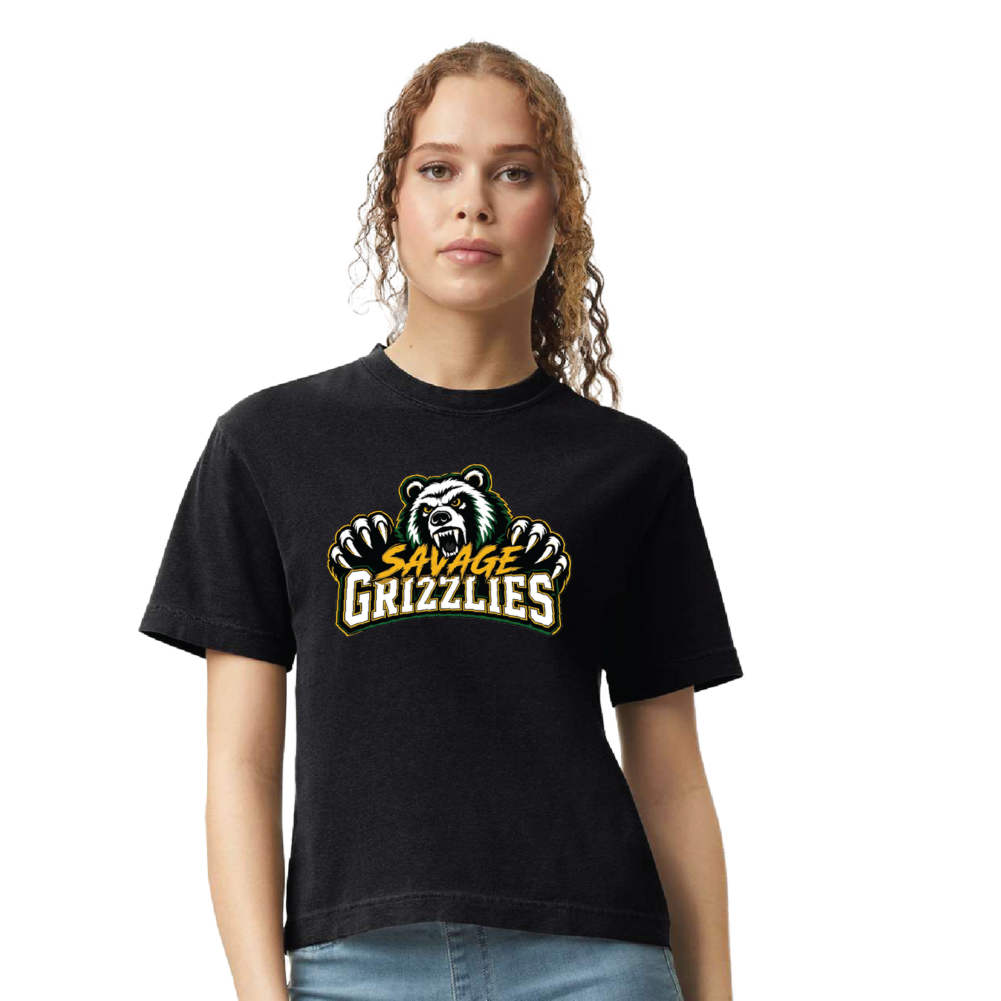 TVPW - 12U SAVAGE GRIZZLIES - Women's Heavyweight Boxy Tee