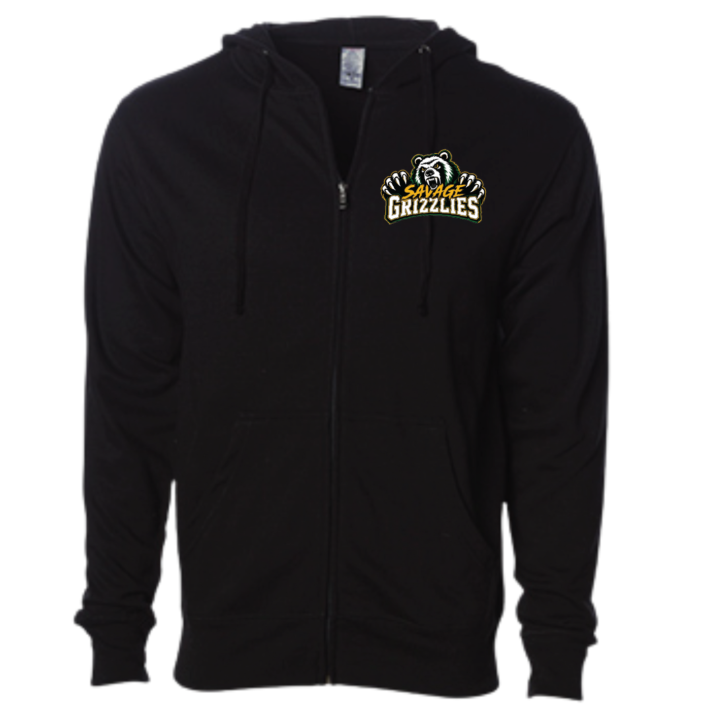 TVPW - 12U SAVAGE GRIZZLIES - Zip Up Hoodie (Adult Unisex)
