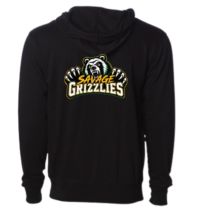 TVPW - 12U SAVAGE GRIZZLIES - Zip Up Hoodie (Adult Unisex)