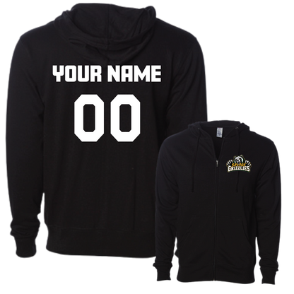 TVPW - 12U SAVAGE GRIZZLIES - Zip Up Hoodie (Adult Unisex)